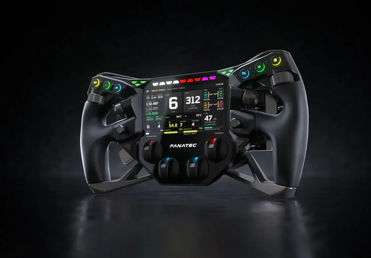 Fanatec Project Obsidian: 5 colos kijelzős kormány 2027-re, SimHub támogatással