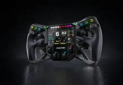 Fanatec Project Obsidian: 5 colos kijelzős kormány 2027-re, SimHub támogatással